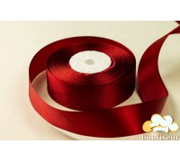 Satin ribbon 25 mm, single-sided, color - Burgundy