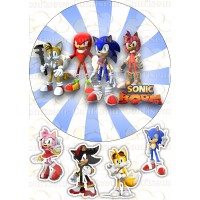 Edible waffle picture "Sonic"-2