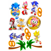 Edible waffle picture "Sonic"-6