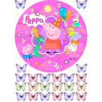 Edible waffle picture "Peppa Pig"-12