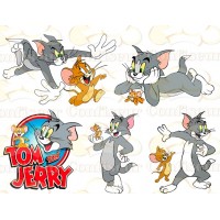 Edible waffle picture "Tom and Jerry"-1