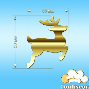 Декор акриловий "Оленя"-3 (золотий акрил)