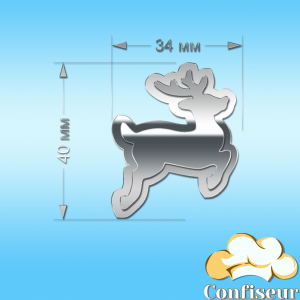 Декор акриловий "Оленя"-4 (срібний акрил)