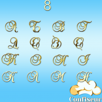 Wedding font #8 (gold acrylic)