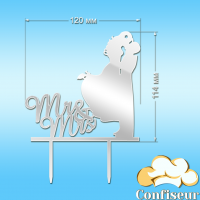 Topper "Mr&Mrs-2" (white acrylic)