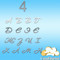 Wedding font #4 (silver acrylic)