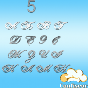 Wedding font #5 (silver acrylic)