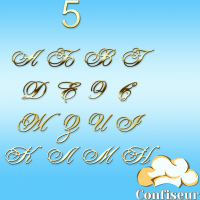 Wedding font #5 (gold acrylic)