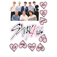 Edible waffle picture "Stray Kids"-4