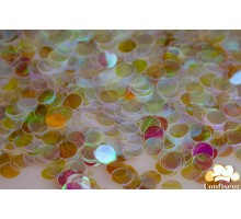 Confetti circles, mother of pearl gold