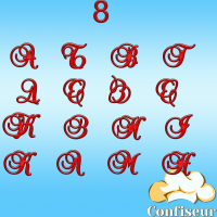 Wedding font #8 (red acrylic)