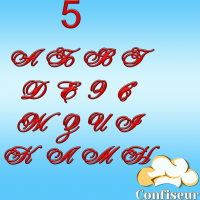 Wedding font #5 (red acrylic)