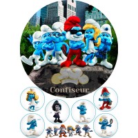 Waffle picture "the Smurfs"-1