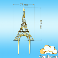 Topper "Eiffel Tower" (golden acrylic)