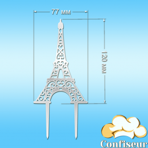 Topper "Eiffel Tower" (white acrylic)